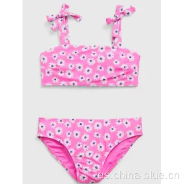 Bikini de trajes de baño de estampado de moda de niña